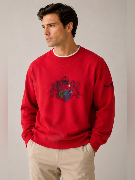 Pringle of Scottland Other - Vintage 80s 90s Pringle Sports Red Crest Sweatshirt Hong Kong Unisex NWT Sz L